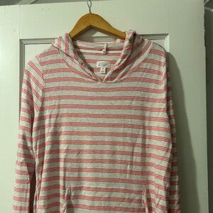 Market & Spruce Pink Striped Hoodie